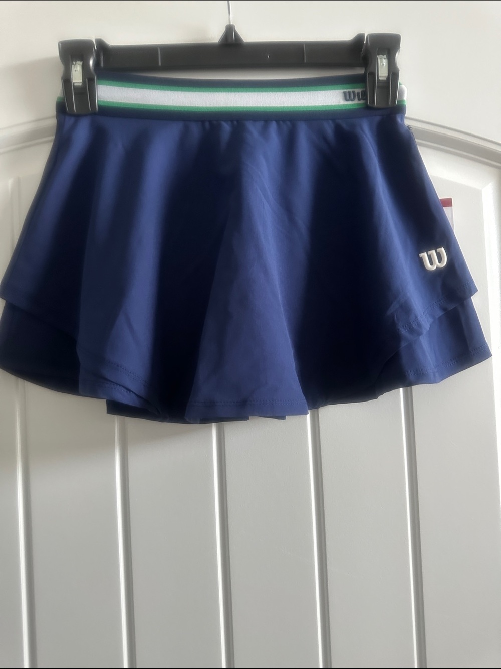 Wilson Navy Skater Tennis Skirt with Striped Waistband